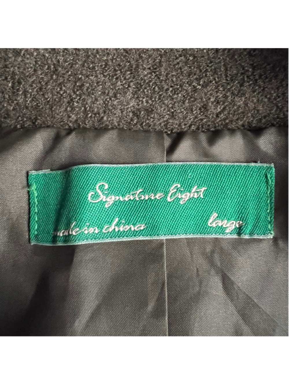 Signature Eight Butterfly Embroidered Moto Jacket Olive Green Wool Blend Biker L - Picture 2 of 10